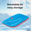 imageSuperio Toboggan Snow Sled for Kids and Adults Heavy Duty Plastic Slider with Handles and Hole for Pull Ropes Kid and Adult Winter FunRed
