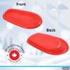 imageSuperio Toboggan Snow Sled for Kids and Adults Heavy Duty Plastic Slider with Handles and Hole for Pull Ropes Kid and Adult Winter FunRed