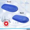 imageSuperio Toboggan Snow Sleds for Kids and Adults 2 Pack Heavy Duty Plastic Sliders with Handles and Hole for Pull Ropes Kid and Adult Winter FunBlue 48