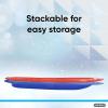 imageSuperio Toboggan Snow Sleds for Kids and Adults 2 Pack Heavy Duty Plastic Sliders with Handles and Hole for Pull Ropes Kid and Adult Winter FunBlue 48