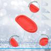 imageSuperio Toboggan Snow Sleds for Kids and Adults 2 Pack Heavy Duty Plastic Sliders with Handles and Hole for Pull Ropes Kid and Adult Winter FunRed 36