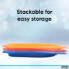 imageSuperio Toboggan Snow Sleds for Kids and Adults 2 Pack Heavy Duty Plastic Sliders with Handles and Hole for Pull Ropes Kid and Adult Winter FunRed 36