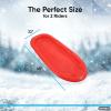 imageSuperio Toboggan Snow Sleds for Kids and Adults 2 Pack Heavy Duty Plastic Sliders with Handles and Hole for Pull Ropes Kid and Adult Winter FunRed 48