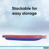 imageSuperio Toboggan Snow Sleds for Kids and Adults 2 Pack Heavy Duty Plastic Sliders with Handles and Hole for Pull Ropes Kid and Adult Winter FunRed 48