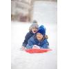 imageSuperio Toboggan Snow Sleds for Kids and Adults 2 Pack Heavy Duty Plastic Sliders with Handles and Hole for Pull Ropes Kid and Adult Winter FunRed 48