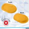 imageSuperio Toboggan Snow Sleds for Kids and Adults 2 Pack Heavy Duty Plastic Sliders with Handles and Hole for Pull Ropes Kid and Adult Winter FunYellow 36