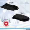 imageSuperio Toboggan Snow Sleds for Kids and Adults Pack of 3 46quot Heavy Duty Plastic Open Back Sliders with Handles and Holes for Pull Ropes Ropes Excluded Kid and Adult Winter FunBlue  Green  Black