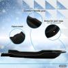 imageSuperio Toboggan Snow Sleds for Kids and Adults Pack of 3 46quot Heavy Duty Plastic Open Back Sliders with Handles and Holes for Pull Ropes Ropes Excluded Kid and Adult Winter FunRed  Green  Black