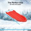 imageSuperio Toboggan Snow Sleds for Kids and Adults Pack of 3 46quot Heavy Duty Plastic Open Back Sliders with Handles and Holes for Pull Ropes Ropes Excluded Kid and Adult Winter FunRed  Blue  Green