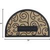 imageSuperio Welcome Mat Indoor and Outdoor Doormat NonSlip Mat HeavyDuty Door Mat Waterproof Mat Patio Garage Front Door Mat for High Traffic Areas Low Profile Ornate Scroll Choir18x30