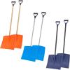 imageSuperio Kids Snow Shovel Plastic Small Shovel for Snow Removal with Wooden Handle Heavy Duty 12quot Blade Blue 2 PackOrangeNavyBlue