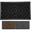 imageSuperio NonSlip Welcome Doormat for Entry Indoor Outdoor Heavy Duty Waterproof Easy Clean LowProfile Mats for Entry Garage Patio High Traffic Areas Natural Diamond Coir 18quotx30quotDiamond Coir  Black
