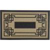 imageSuperio NonSlip Welcome Doormat for Entry Indoor Outdoor Heavy Duty Waterproof Easy Clean LowProfile Mats for Entry Garage Patio High Traffic Areas Natural Greek Key Coir 18quotx30quot16 x 26 Rectangular