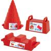 imageSuperio Sand Toy Molds Bundle  3Pack Sand Play Shape Molds Set Brick Mold Perforated Block Mold and Tower Mold for Building a Beach Castle or Sand Fort  Outdoor Toy for KidsBrick  Cone  Crenellated Brick