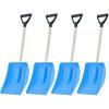 imageSuperio Small Snow Shovel for Car Portable Snow Shovel for Driveway Snow Removal Compact Scooper Shovel Snow Pusher for Stairs 9quot Heavy Duty Plastic Blade with Wood Handle 34quot 2 BlueBlue4