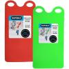 imageSuperio Snow Slider Mat Flexible Snow Sled Flying Carpet Roll up Sleds for Kids 36quot Lightweight Plastic Snowboard Sled2 PackRedGreen