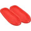 imageSuperio Toboggan Snow Sleds for Kids and Adults 2 Pack Heavy Duty Plastic Sliders with Handles and Hole for Pull Ropes Kid and Adult Winter FunRed 48