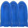 imageSuperio Toboggan Snow Sleds for Kids and Adults Pack of 3 46quot Heavy Duty Plastic Open Back Sliders with Handles and Holes for Pull Ropes Ropes Excluded Kid and Adult Winter FunBlue