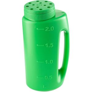imageIce Melt Salt Spreader Handheld Shaker for Lawn Seed Salt Ice Melt Deicer Shaker 2 Liter Adjustable Hole Size Handy for Lawn Seed Salt To DeiceGreen