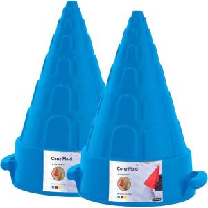 imageSnow Block Form Perforated Brick Mold  Red Sand Block Mold 11 Inch Kids Durable Outdoor Toys Winter Snow Fort Snow Castle Sand Box Beach Castle Sturdy and Well Designed By SuperioBlue Cone