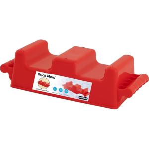 imageSnow Block Form Perforated Brick Mold  Red Sand Block Mold 11 Inch Kids Durable Outdoor Toys Winter Snow Fort Snow Castle Sand Box Beach Castle Sturdy and Well Designed By SuperioCrenellated Brick