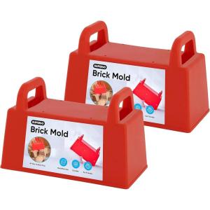 imageSnow Block Form Perforated Brick Mold  Red Sand Block Mold 11 Inch Kids Durable Outdoor Toys Winter Snow Fort Snow Castle Sand Box Beach Castle Sturdy and Well Designed By SuperioRed Brick
