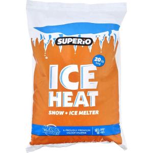 imageSuperio Calcium Chloride Ice Melt Pet Safe Ice Melt Salt Deicer Pellets Heat for Snow and Ice on Concrete or Driveway 9 LB JUG20 LB