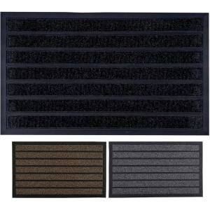 imageSuperio Front Door Mat for Entry IndoorOutdoor Rug Entryway Low Profile Heavy Duty Mat for High Traffic Area Inside Outside Home Shoe Scraper Doormat Easy to Clean 18 x 30 NaturalBlack