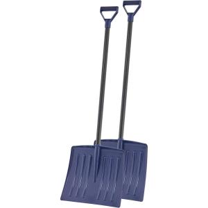 imageSuperio Kids Snow Shovel Plastic Small Shovel for Snow Removal with Wooden Handle Heavy Duty 12quot Blade Blue 2 PackNavy