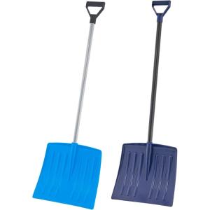 imageSuperio Kids Snow Shovel Plastic Small Shovel for Snow Removal with Wooden Handle Heavy Duty 12quot Blade Blue 2 PackNavyBlue