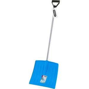 imageSuperio Kids Snow Shovel Plastic Small Shovel for Snow Removal with Wooden Handle Heavy Duty 12quot Blade Navy 1 PackBlue