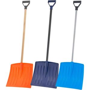 imageSuperio Kids Snow Shovel Plastic Small Shovel for Snow Removal with Wooden Handle Heavy Duty 12quot Blade Navy 1 PackMulti