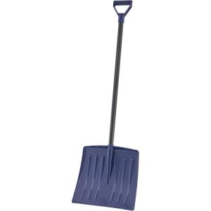 imageSuperio Kids Snow Shovel Plastic Small Shovel for Snow Removal with Wooden Handle Heavy Duty 12quot Blade Navy 1 PackNavy