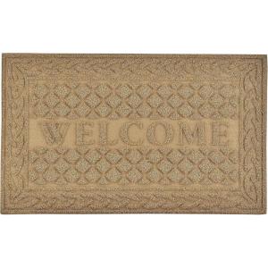 imageSuperio NonSlip Welcome Doormat for Entrance IndoorOutdoor Door Mat Waterproof Easy Clean Low Pile Mats for Entry Garage Patio High Traffic Areas Natural Lattice Coir 18quotx30quotBeige
