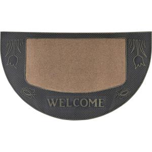 imageSuperio NonSlip Welcome Doormat for Entry Indoor Outdoor Heavy Duty Waterproof Easy Clean LowProfile Mats for Entry Garage Patio High Traffic Areas Artificial Coir 18quotx30quot Spring DoormatBeige