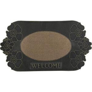 imageSuperio NonSlip Welcome Doormat for Entry Indoor Outdoor Heavy Duty Waterproof Easy Clean LowProfile Mats for Entry Garage Patio High Traffic Areas Beige Flower 18quotx31quot