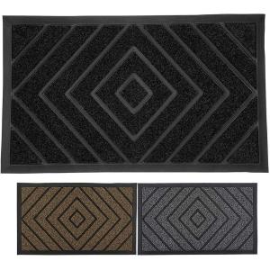 imageSuperio NonSlip Welcome Doormat for Entry Indoor Outdoor Heavy Duty Waterproof Easy Clean LowProfile Mats for Entry Garage Patio High Traffic Areas Natural Diamond Coir 18quotx30quotDiamond Coir  Black
