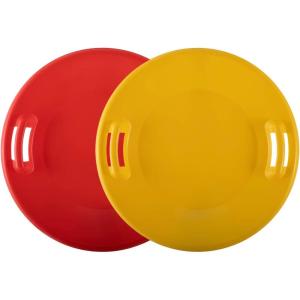 imageSuperio Round Snow Sled 24quot Blue Saucer Disk Sled DurableRedYellow