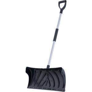 imageSuperio Snow Shovel for Driveway Stairs Car Snow Removel Scooper Shovel Snow Pusher Sturdy Heavy Duty Plastic with Wooden Metal Handle Blue DeepBlack Pusher