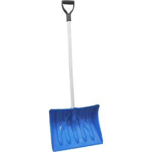 imageSuperio Snow Shovel for Driveway Stairs Car Snow Removel Scooper Shovel Snow Pusher Sturdy Heavy Duty Plastic with Wooden Metal Handle Blue DeepBlue Deep