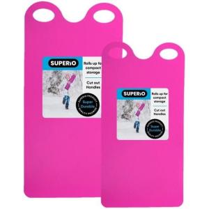 imageSuperio Snow Slider Mat Flexible Snow Sled Flying Carpet Roll up Sleds for Kids and Adults 36quot and 54quot Lightweight Plastic Snowboard SledPink