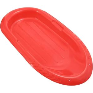 imageSuperio Toboggan Snow Sled for Kids and Adults 36quot and 48quot Heavy Duty Plastic Slider with Handles and Hole for Pull Ropes Kid and Adult Winter Fun Red36