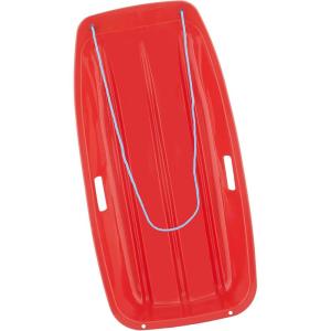 imageSuperio Toboggan Snow Sled for Kids and Adults Heavy Duty Plastic Slider with Handles and Hole for Pull Ropes Kid and Adult Winter FunRed