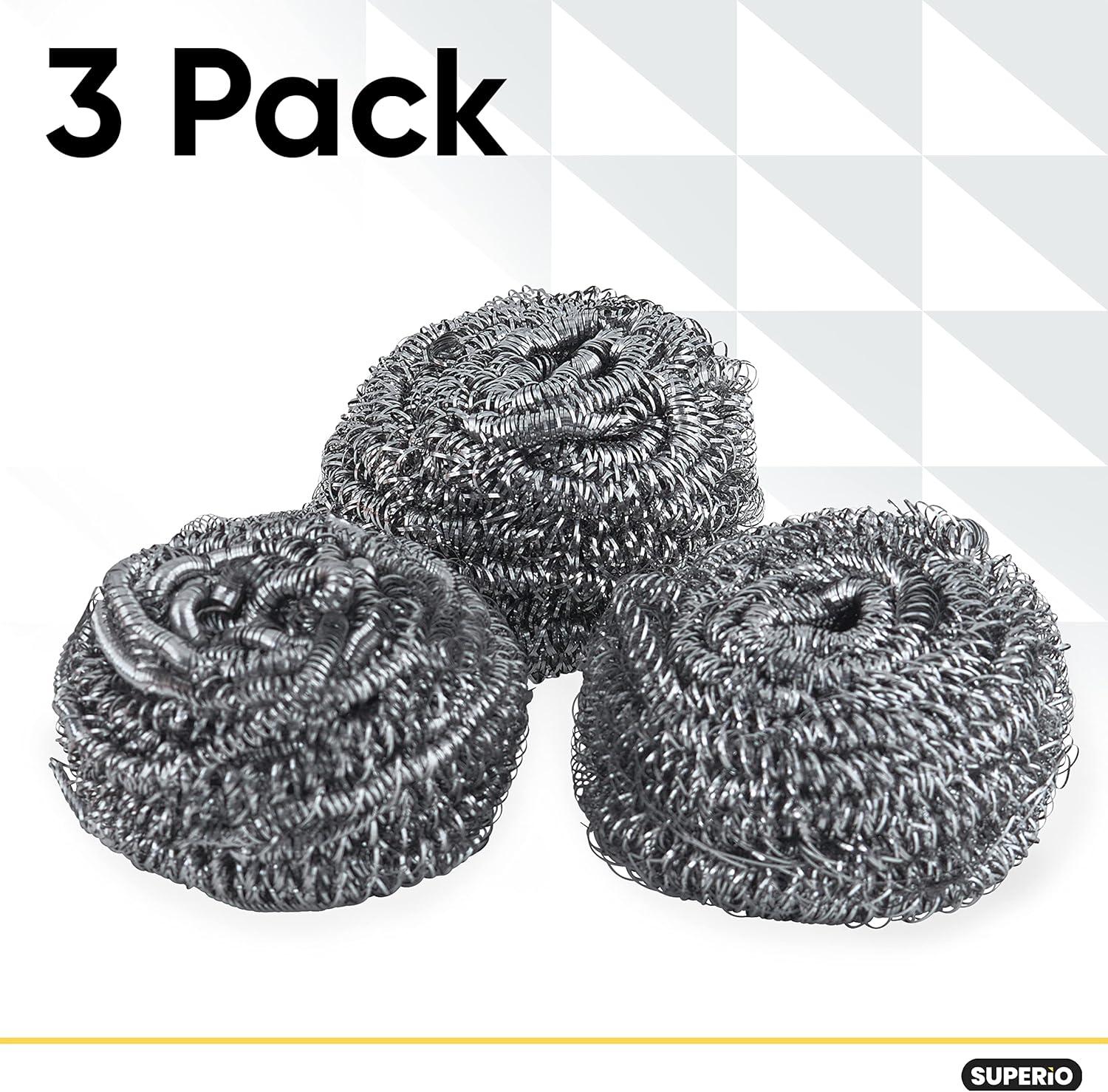 imageNylon Scouring PadsDish Scrubber for Dishes Pots and Stoves Durable Mesh Scourers for Tough Cleaning Nylon Dish Scrubbers Pack of 4 Assorted Colors by SuperioStainless