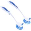 imageDish Washing Scrubber Vegetable Brush  Blue  White 2 Sided Bristles  Long Handle With Rubber Grip Non Scratch Kitchen and Bath Cleaning By SuperioBlue