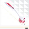 imageDish Washing Scrubber Vegetable Brush  Blue  White 2 Sided Bristles  Long Handle With Rubber Grip Non Scratch Kitchen and Bath Cleaning By SuperioRed
