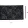 imageFront Door Mat 18quot x 30quot IndoorOutdoor Rubber Mat for Entrance Easy Clean Doormat Entryway Rug NonSlip Doormat Waterproof Low Pile Crosshatch Doormat for Patio Garage NaturalBlack