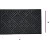 imageFront Door Mat 18quot x 30quot IndoorOutdoor Rubber Mat for Entrance Easy Clean Doormat Entryway Rug NonSlip Doormat Waterproof Low Pile Crosshatch Doormat for Patio Garage NaturalBlack