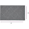 imageFront Door Mat 18quot x 30quot IndoorOutdoor Rubber Mat for Entrance Easy Clean Doormat Entryway Rug NonSlip Doormat Waterproof Low Pile Crosshatch Doormat for Patio Garage NaturalGrey