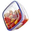 imageLarge Plastic Food Storage Container with airtight Lid for Pantry Fridge 10 Cup 80 Oz BPA Free Leakproof Sealed Container Microwave Dishwasher and Freezer Safe 25 QuartClear
